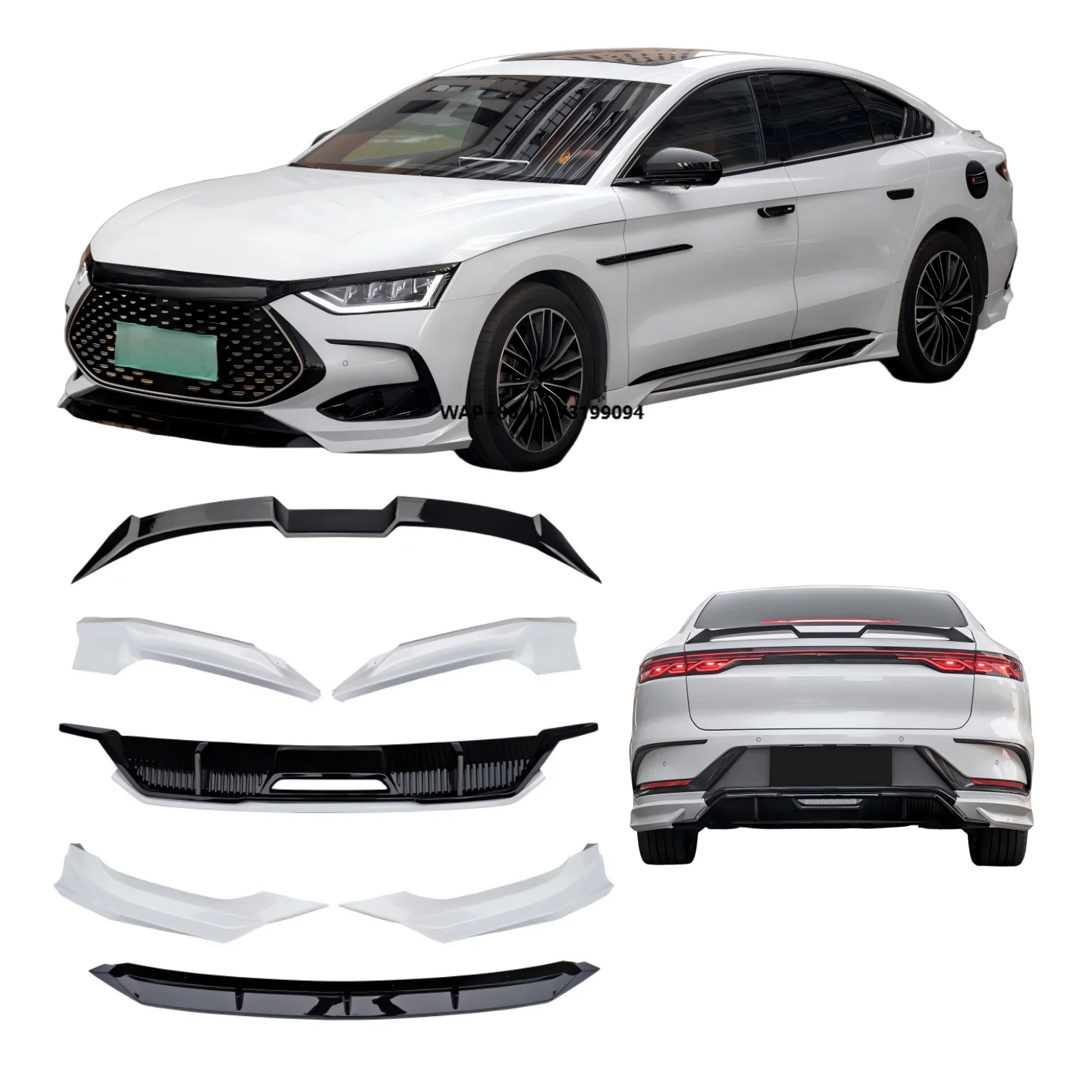 

Factory Wholesale Bodykit for HAN DM-i Front and Rear Bumper High-quality Glossy Black Spoiler Car Accessories Auto Parts