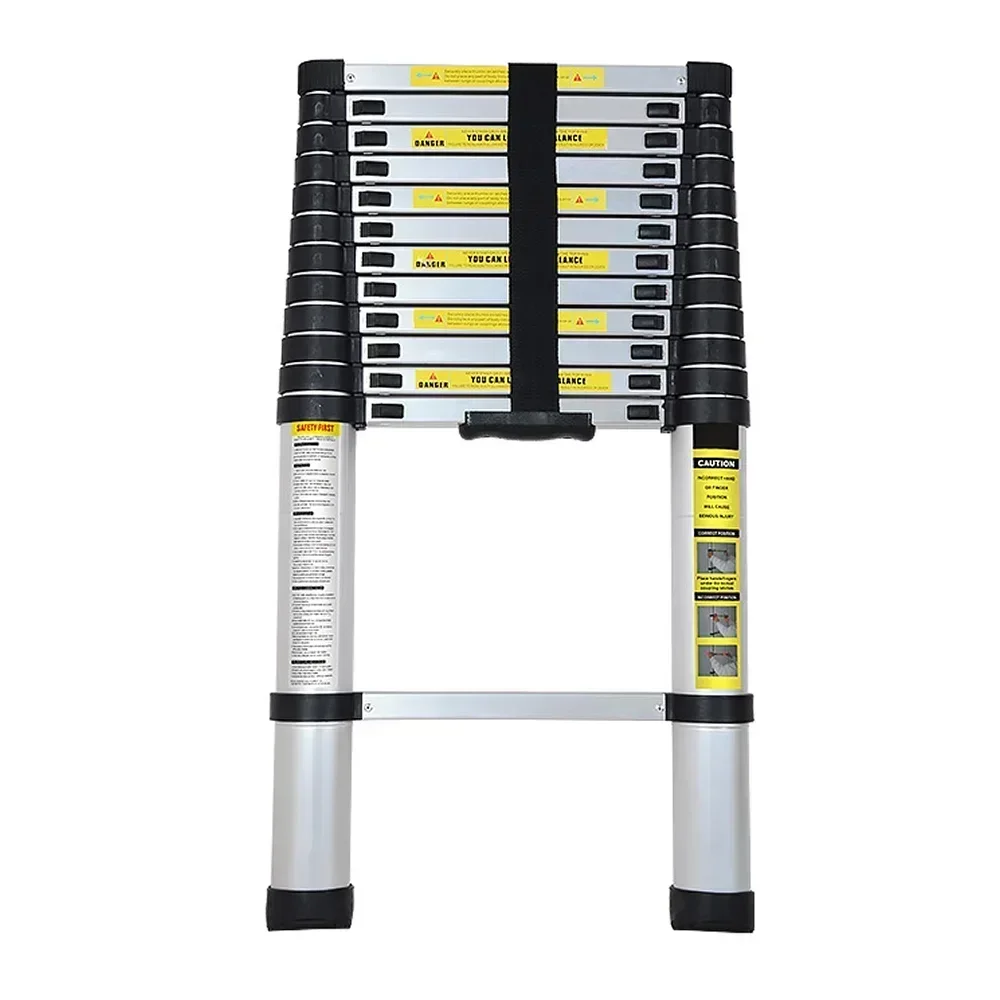 Industrial Ladder Foldable Telescopic Stable Non-Slip Aluminum Ladder Household 13/14 Steps Straight Ladders 5.0m 5.4 Meters