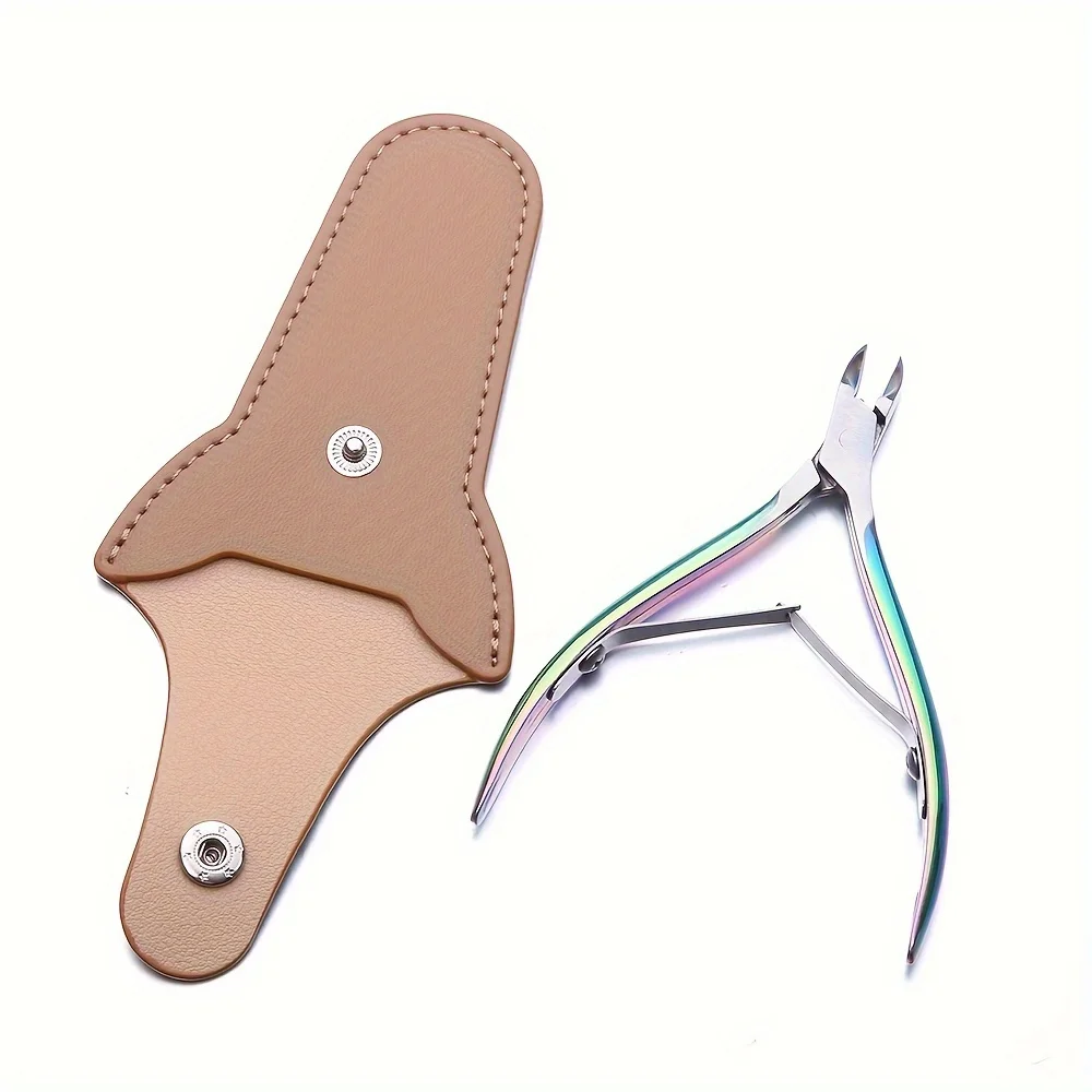 Protective Nail Tool Case Metal Snap Closure Compact Storage for Manicure Scissors Cuticle Nippers Crochet Accessories
