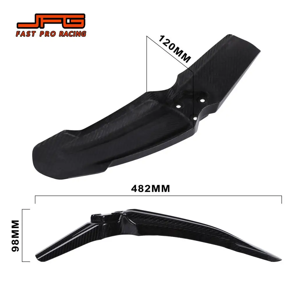 ل Eride Pro SS Funparts الجبهة الحاجز دراجة نارية اكسسوارات واقي من الطين غطاء ألياف الكربون عجلة حماية واقيات الطين الترابية دراجة