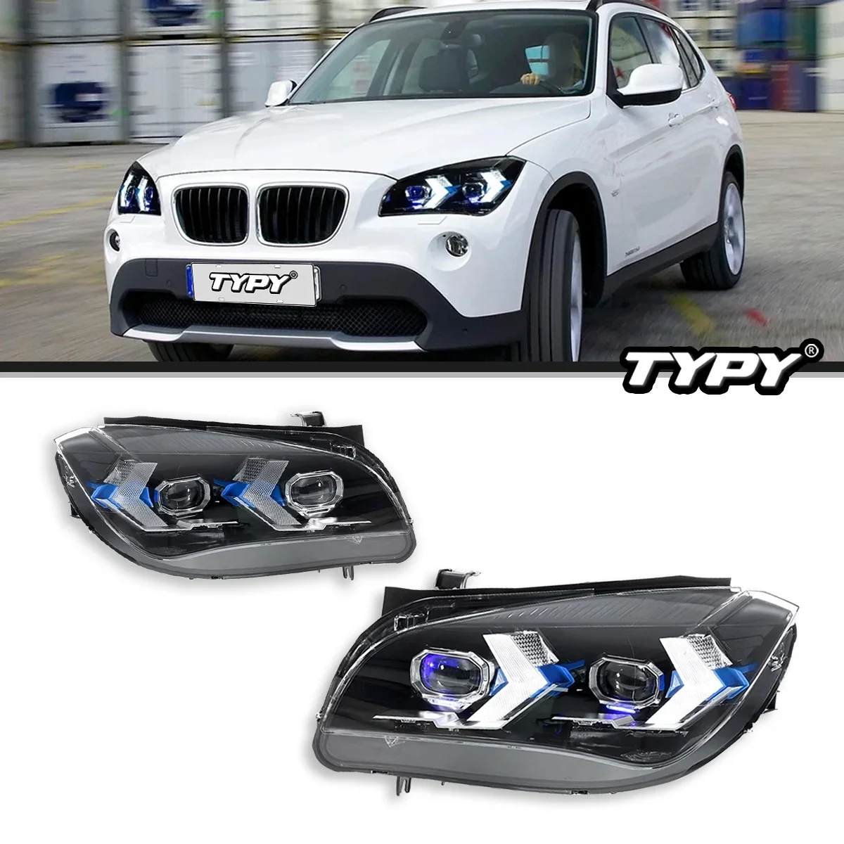 

Автомобильные фары TYPY для BMW X1 E84, фары 2010-2015, светодиодные фары для проектора, дневные ходовые огни, автомобильные аксессуары