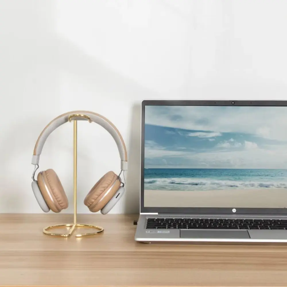 Durable Metal Headphone Stand Space Saving Universal Headphone Storage Rack Headphone Support Stand