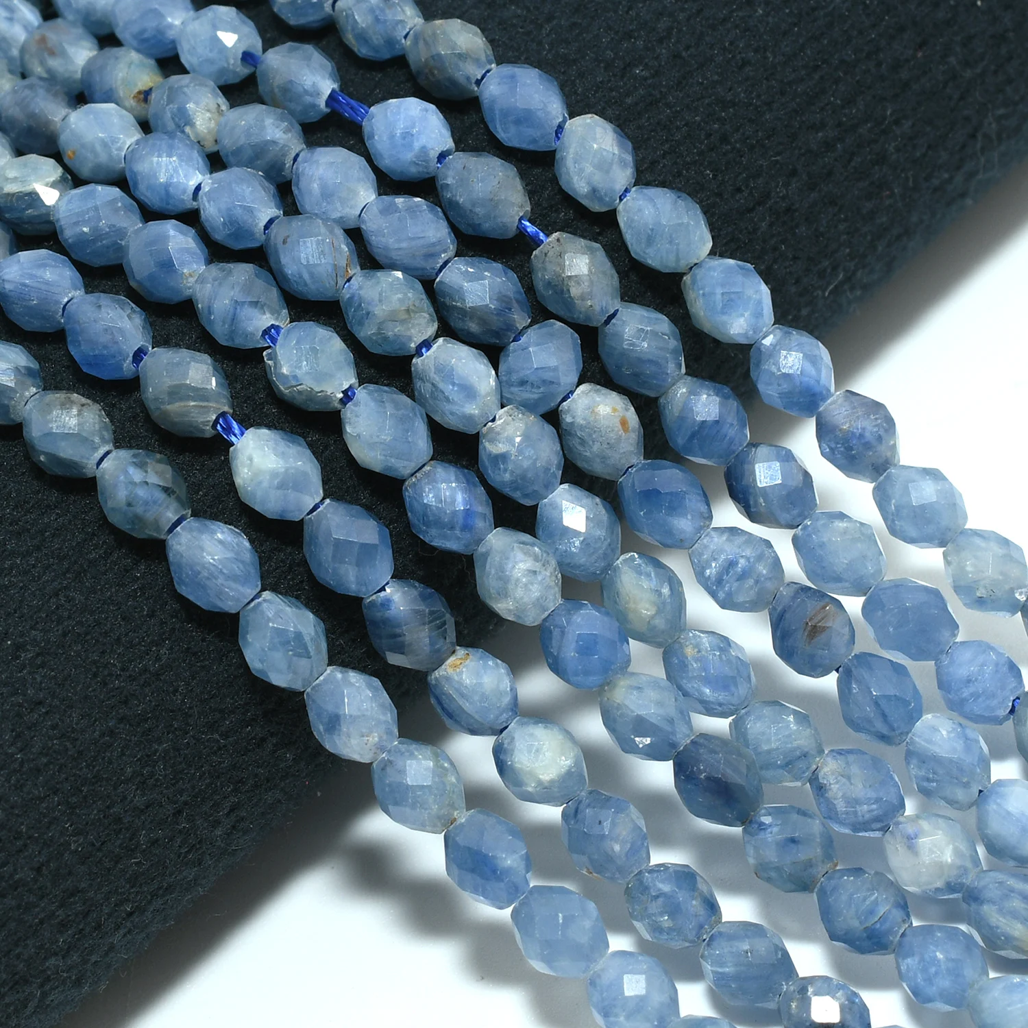 Natural Kyanite Faceted Rice Beads 4x5mm,With Slight Defect