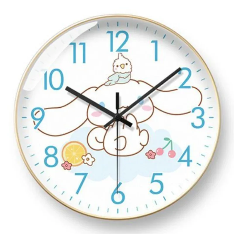 Cinnamoroll orologio al quarzo orologio da parete ragazze scuola ragazzi principessa camera Kawaii orologio casa camera da letto camera dei bambini muto figura anime