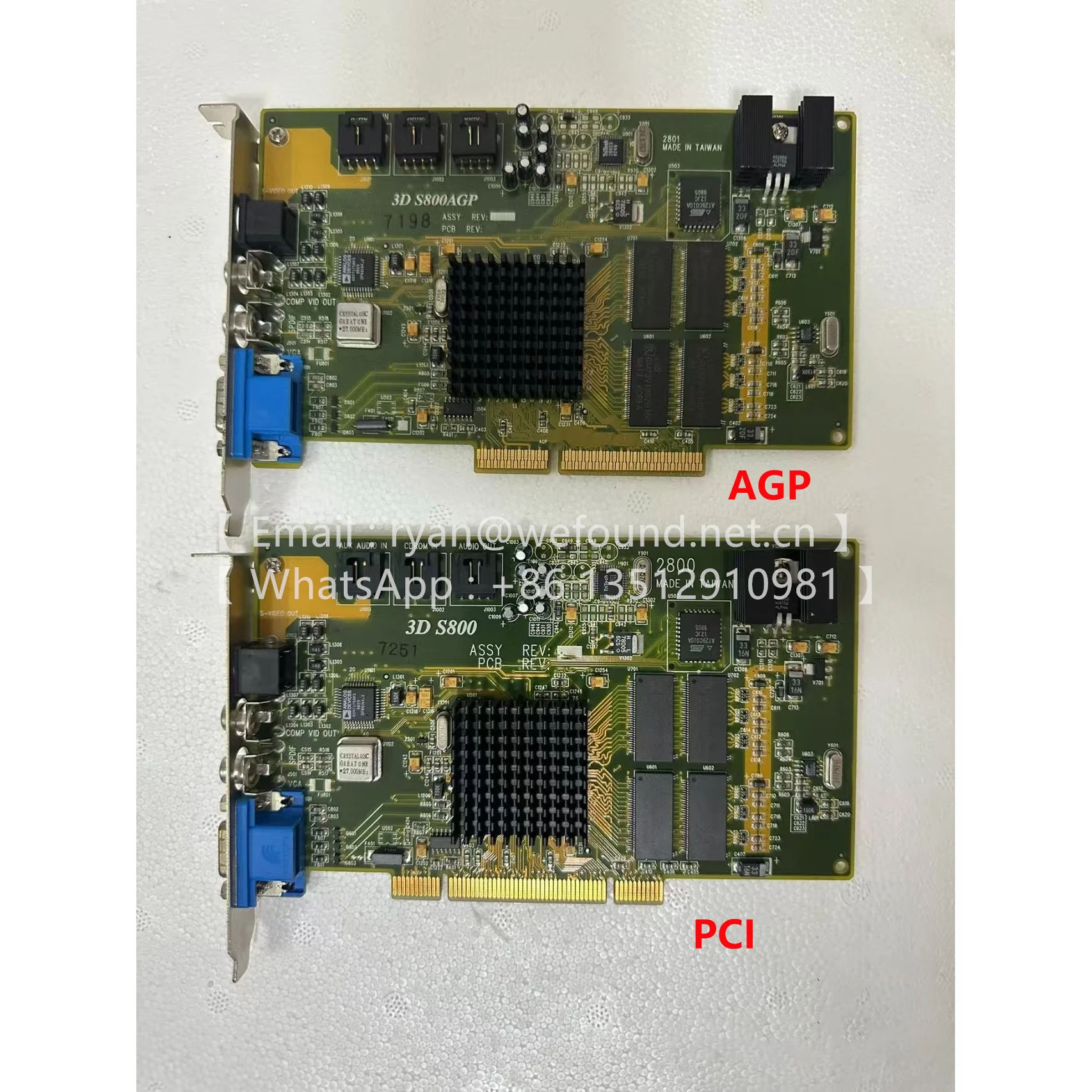 

FOR Leadtek WinFast 3D S800 AGP PCI Display card