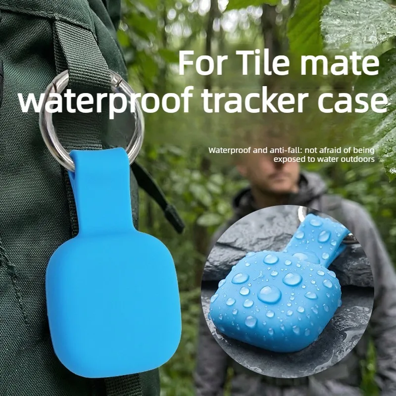 Anti-Lost Waterproof Silicone Protective Case With Keychain For 2024 Tile Mate Tracker