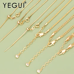 YEGUI-18K Ouro Banhado a Ródio Mash Up Colar Longo, Cadeia DIY, Sem Níquel, Moda Colar Fino, 1 Pc Lot, MB68