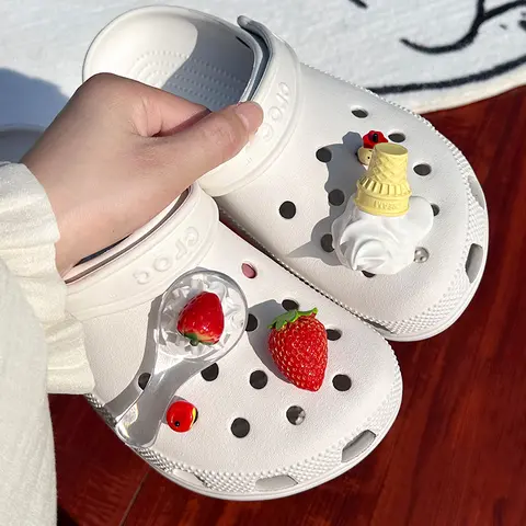 아이스 크림 디자이너 슬리퍼 액세서리 아이스 크림 디자이너 슬리퍼 슬리퍼 액세서리 슬리퍼 장식 아이스 크림 디자이너 슬리퍼 Best5