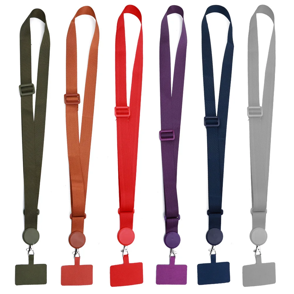 Cordão de pescoço destacável ajustável Anti Lost Lanyard Strap, Telefone Safety Tether, Chaveiro, Colhedores de celular, Colhedores de pescoço