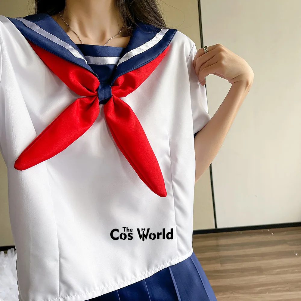 Japanese Preppy Short Sleeve Summer Sailor Suit Tops Skirts Basic JK High School Uniform Class Students Cloth