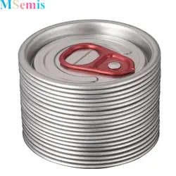 20Pcs Soda Can Pulling Ring Protector Cover Lid Aluminum Silver Color for Can Beverage