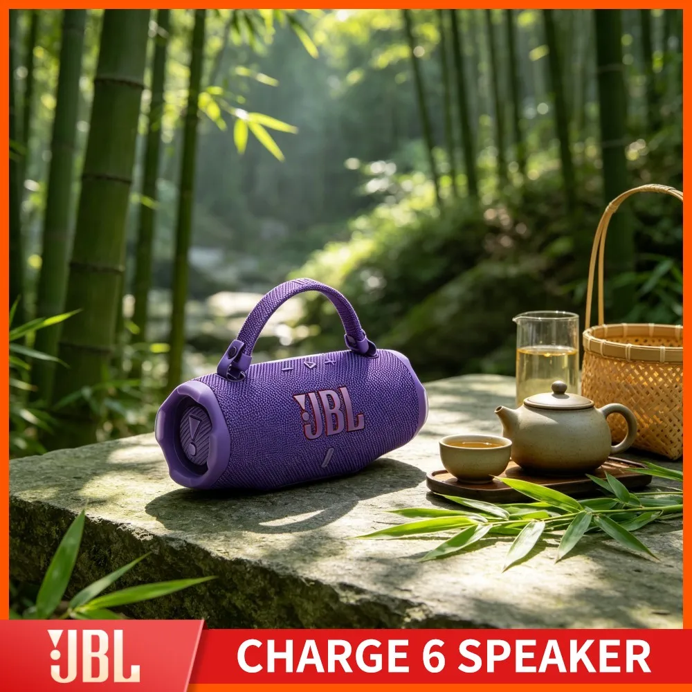 Bush Stroll Warm Bass JBL CHARGE6 Bluetooth Speaker RGB Handsfree IP67 Waterproof Dual Driver TF Card Wireless Stereo Audio