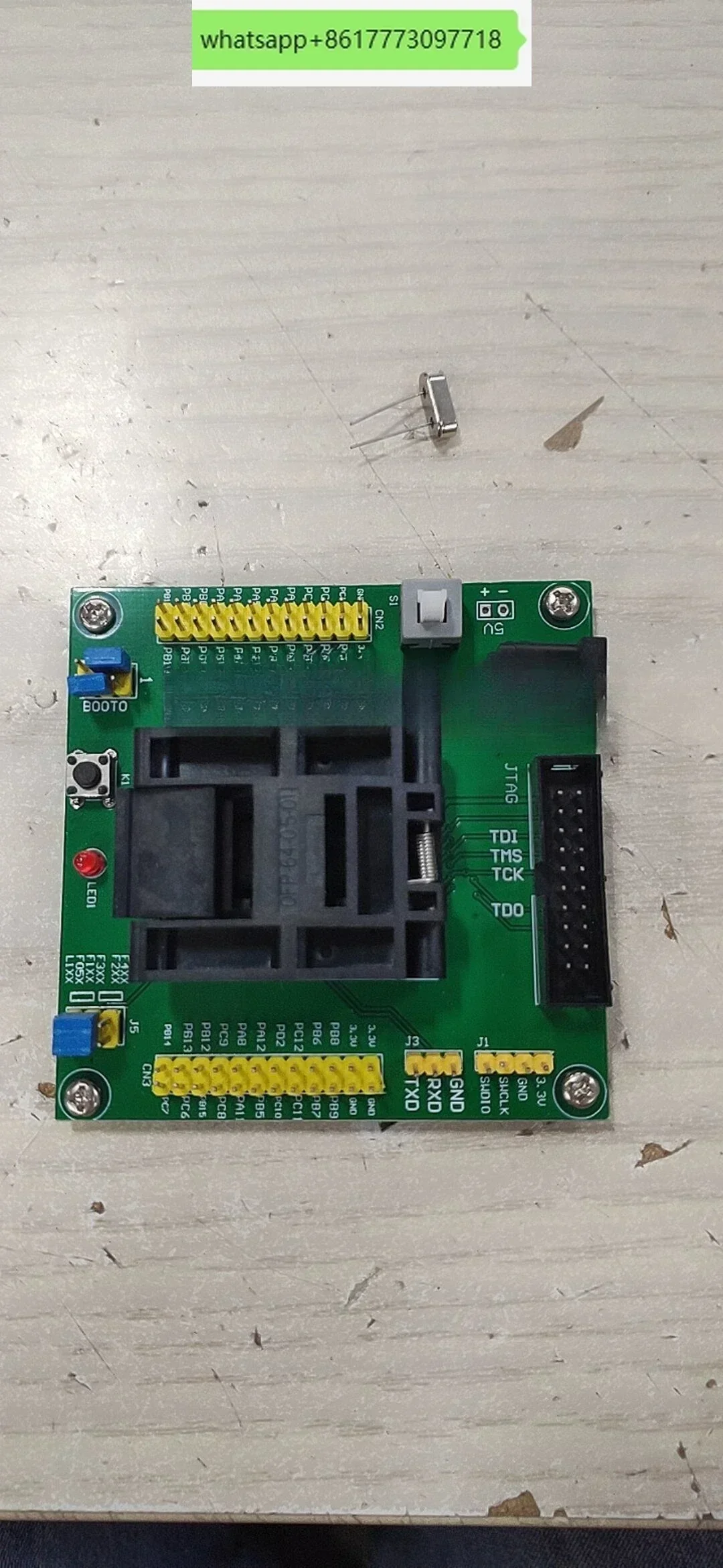 STM32 Test Programming Socket LQFP64 Package Programmer JTAG SWD Serial Port 3 Download Methods