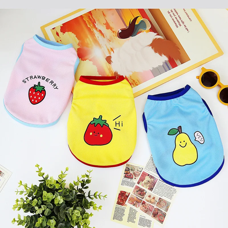 

Dog Clothes for Small Dogs Summer Pet Dog Cooling Vest Puppy Clothing Fruit T-Shirt Pet Apparel Chihuahua Small Dog Costume