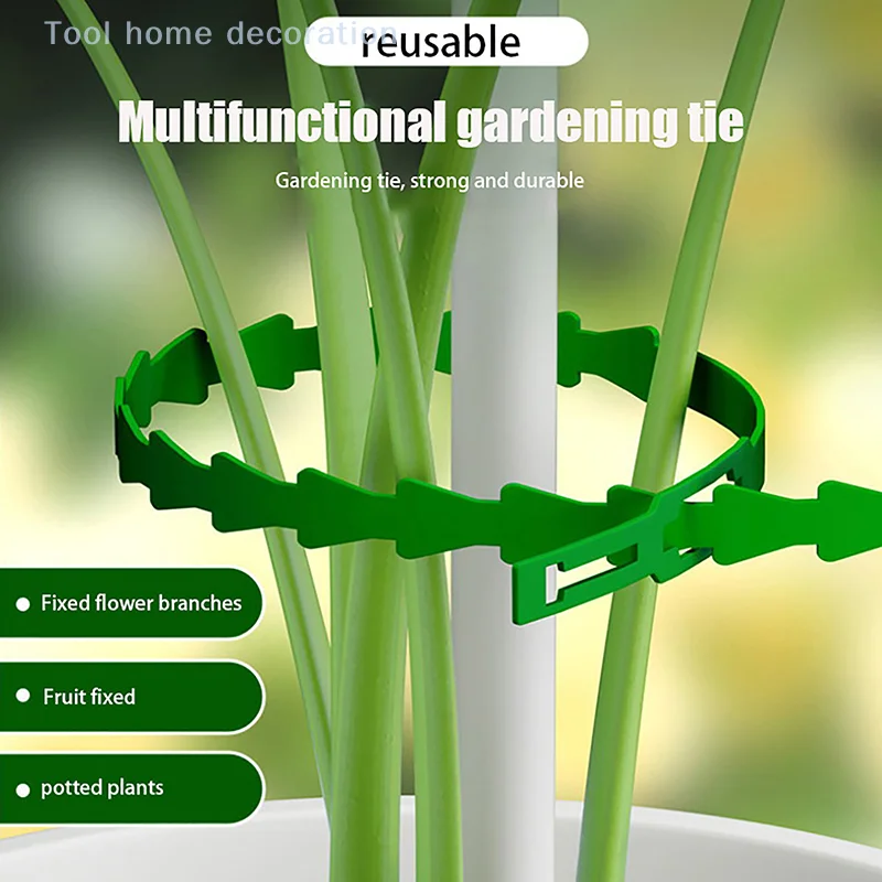 100Pcs/pack Reusable Garden Cable Ties Plant Support Shrubs Fastener Tree Locking Nylon Adjustable Plastic Cable Ties Tools