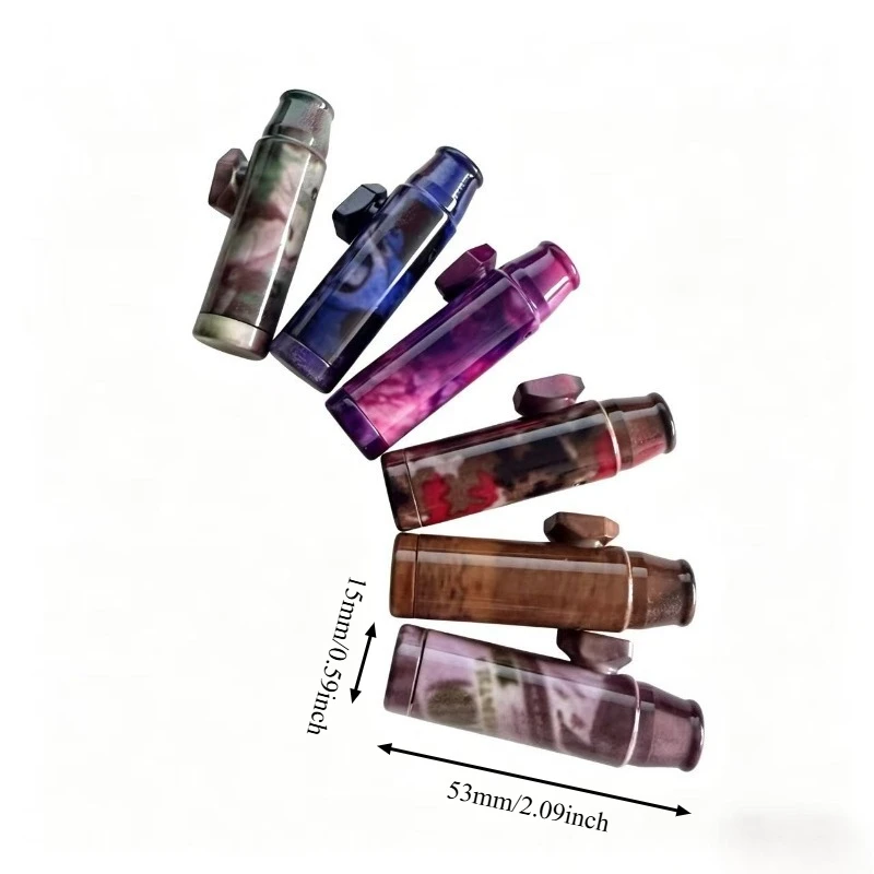4pcs 8pcs Aluminum Alloy Fashion Snuff bottle Metal Snuff pipe tube Portable various colors Smoking pipe Accessories Men gifts - view 2