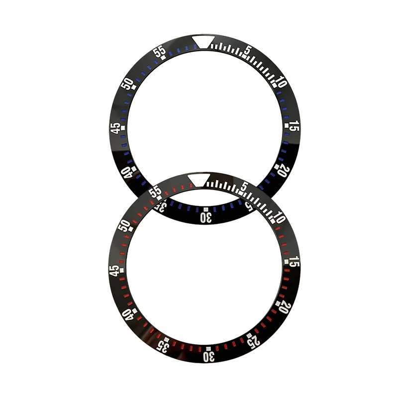 38*30.7mm Ceramic Curved Bezel Insert Fit For Seiko SKX007 SPRD Watch Case NH35 NH36 4R 7S Watch Case SKX007 Watch Bezel Insert