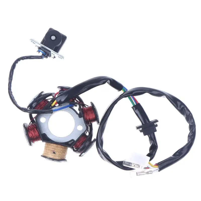 [X6O] 6 أقطاب 5 أسلاك نصف موجة الإشعال الجزء الثابت المغناطيسي ل Gy6 50cc 70cc 90cc 110cc 125cc ATV دراجة الجيب الرباعية
