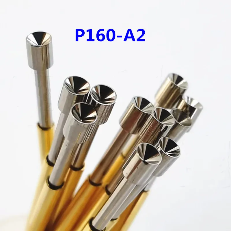 

100PCS/Pack P160-A2 Cup-shaped Head Spring Test Probe Needle Tube Outer Diameter 1.36mm Total Length 24.5mm PCB Pogo Pin