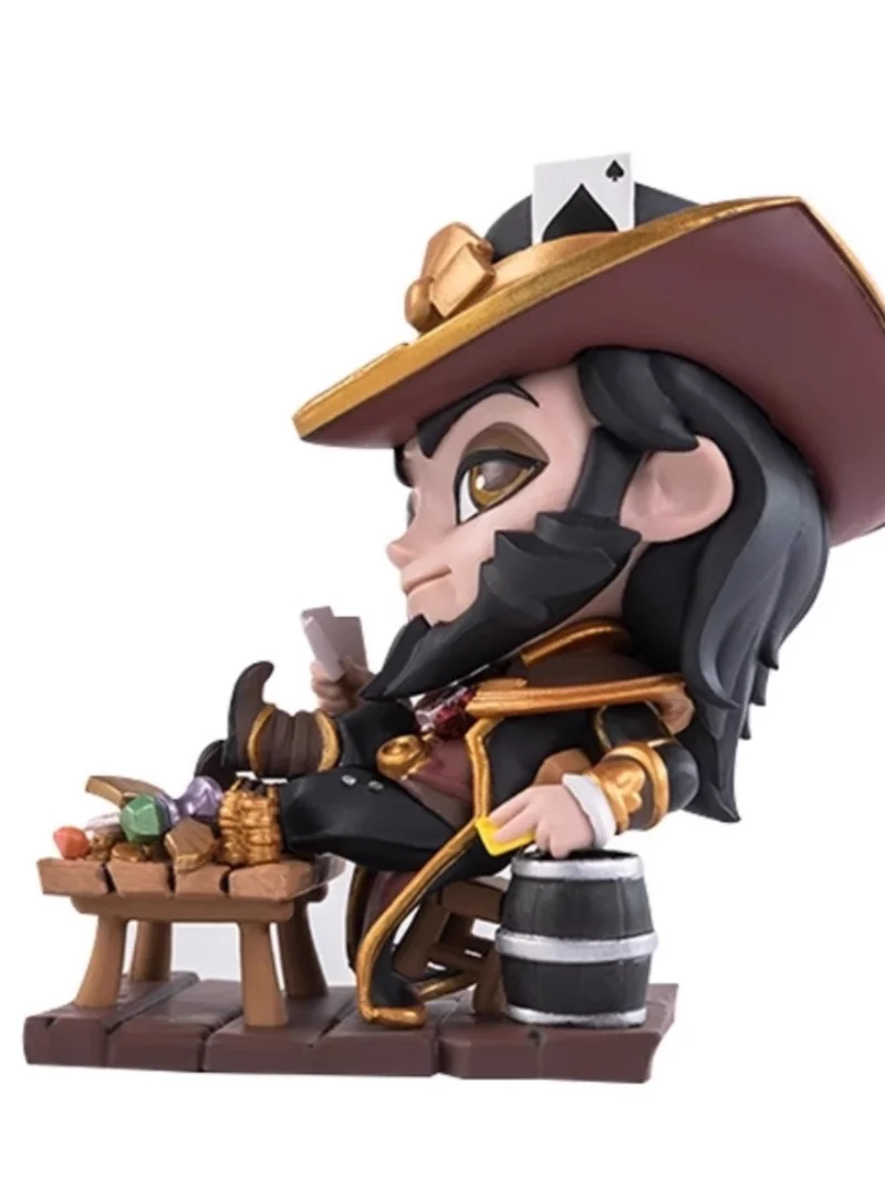 Original LOL League of Legends Twisted Fate The Card Master Q Version Anime Action Figures Collectible Ornaments Model Toys Gift