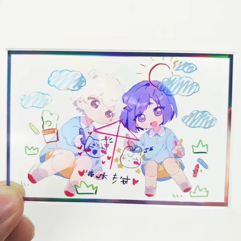 2026 Anime Figure Kawaii CP Cartoon Photo Acrylic Transparent Card Model Toy Ornaments Card Photograph Prop Gift