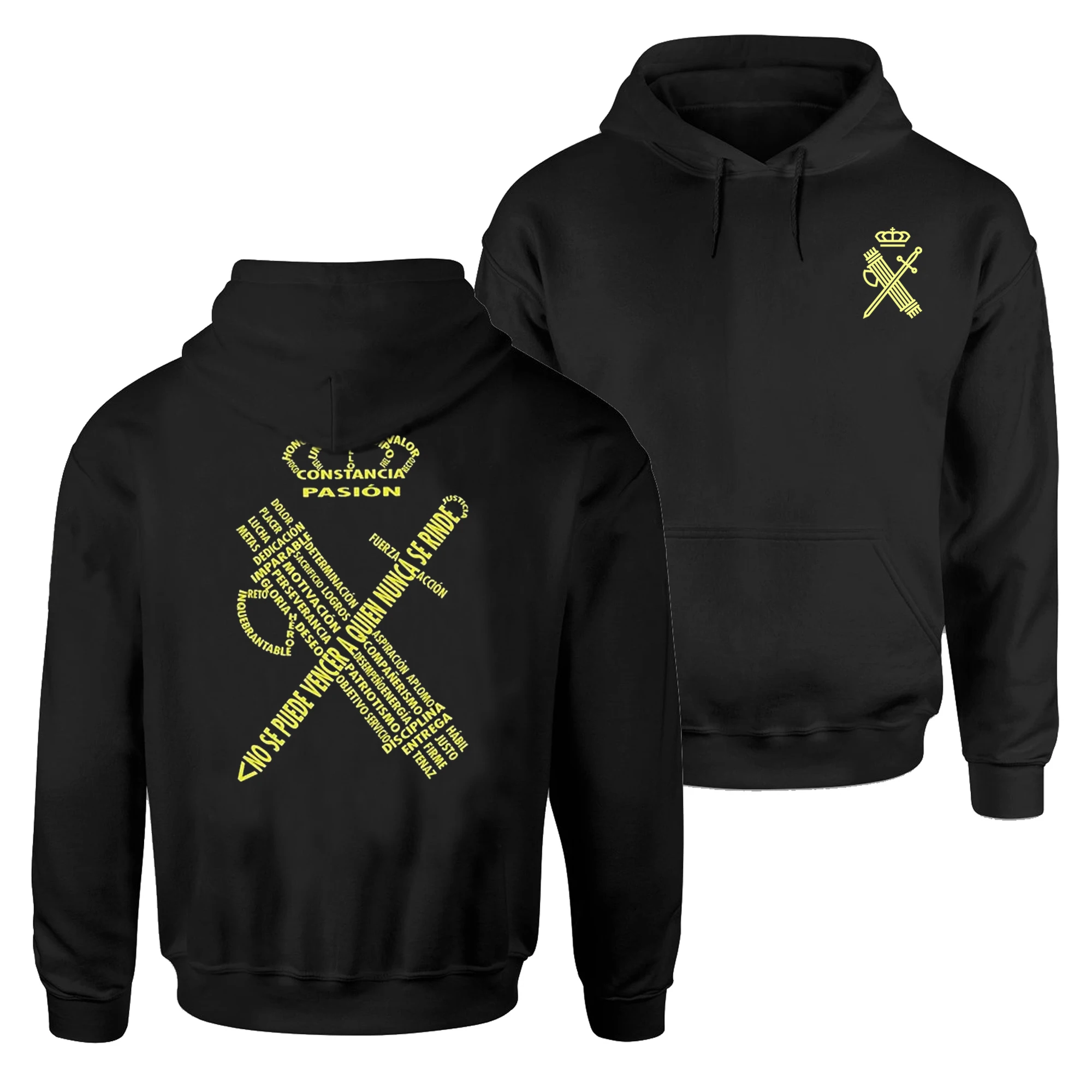 

Guardia Civil Española | Spanish Guard Civil Inscriptions Badge Pullover Hoodie Comfortable Cotton Mens Sweatshirt Streetwear