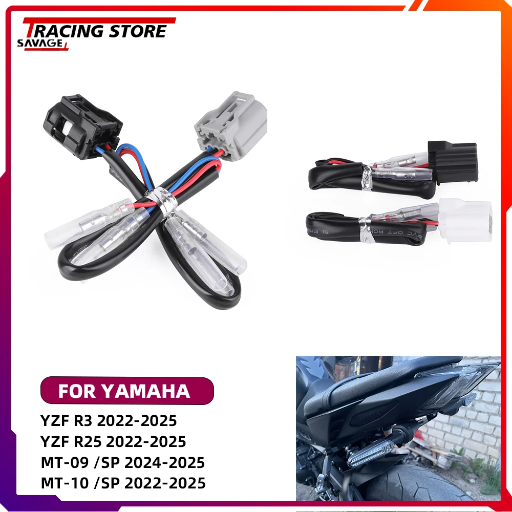 

2&3 Wire Cables Front Rear Indicators Turn Signal Light Adapter For Yamaha YZFR3 YZFR25 MT-09 MT-10 /SP MT09 MT10 2025 Connector