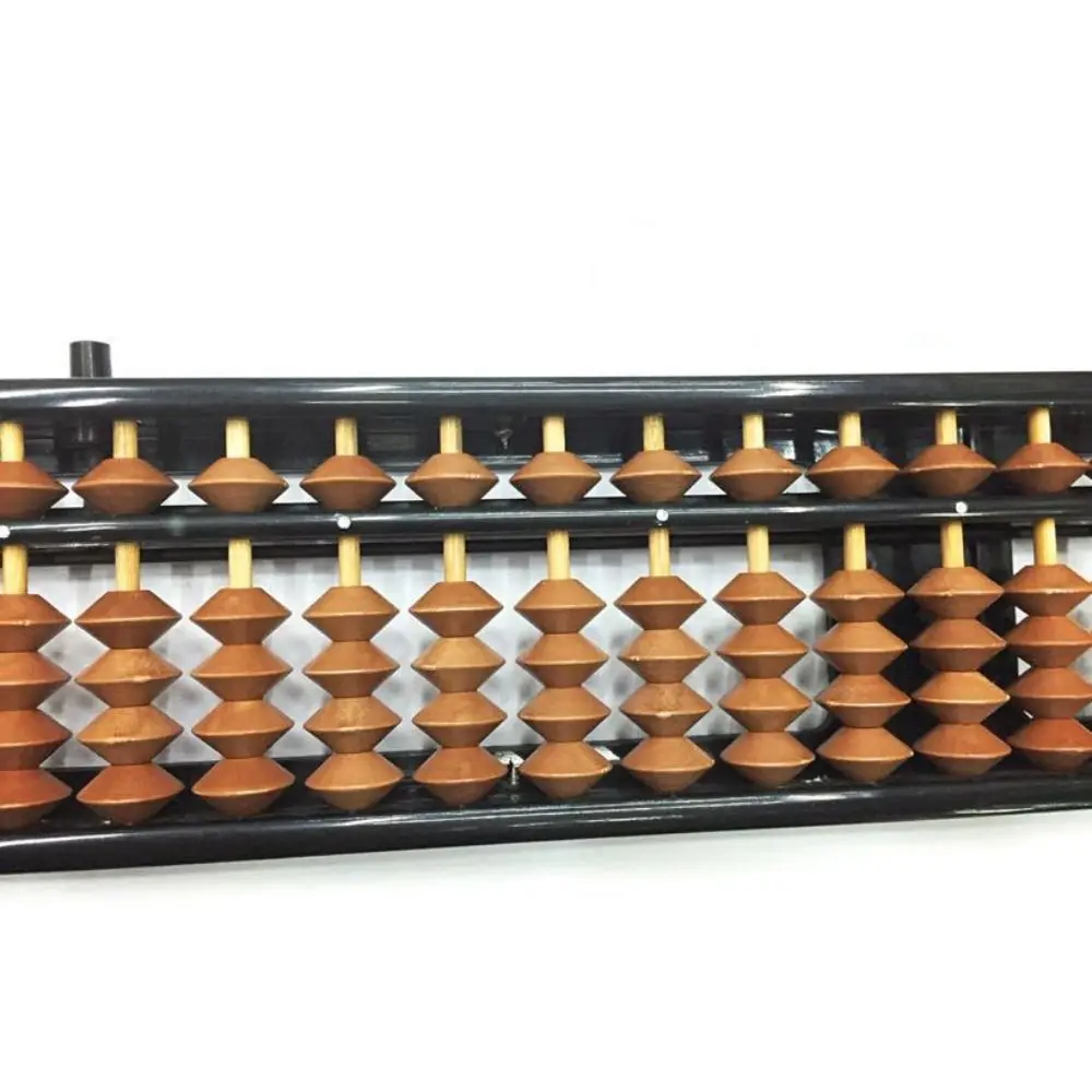 Durable Plastic Plastic Abacus Black Brown Rectangle Calculation Bead 23 Digits Learning Beads Preschool