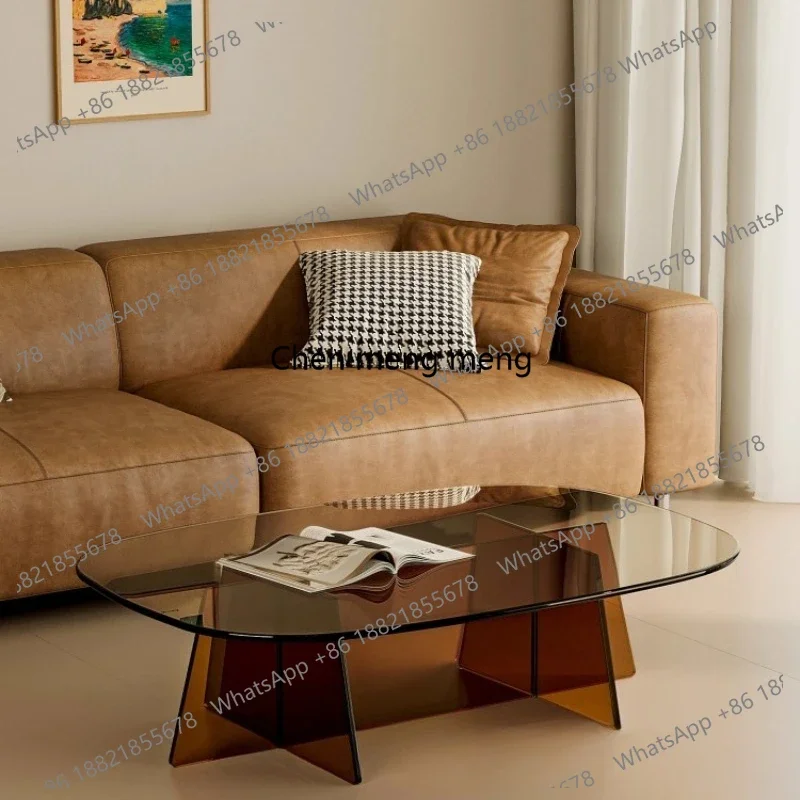 

Acrylic rectangular coffee table living room household small apartment minimalist modern non-glass tea table R