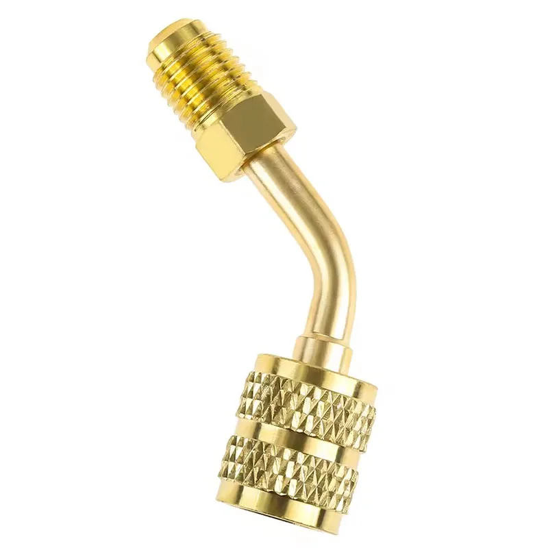 45 Degree R22 Adapter, Air Conditioner Refrigerant Charging Hose Converter, Air Conditioner Maintenance, Fluorine Pipe Joint