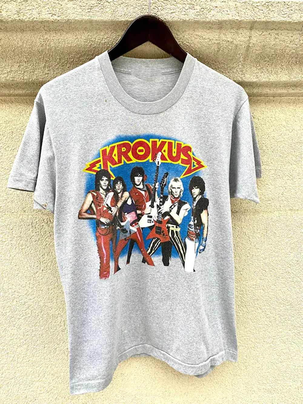 Krokus Band Tour Short Sleeve Gift For Fan S to 5XL Gray T-shirt TMB3021