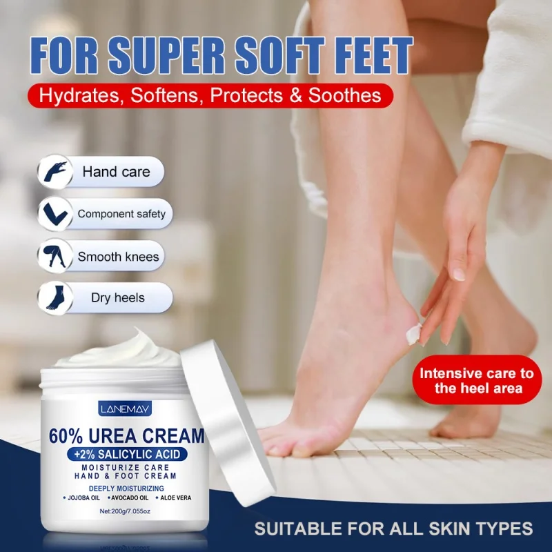 60% Urea Cream For Hand & Foot Moisturizing Cream 200g Rich In Salicylic Acid And Glycerin Suitable For Dry Rough Cracked Heels