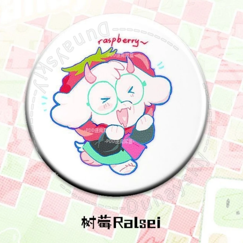 Deltarune Tenna Spamton Susie Kris Fan‑Made Thick‑Base Button Pins 58mm Fruit Theme Badge Set Thick‑base Round Tin Halloween Cos