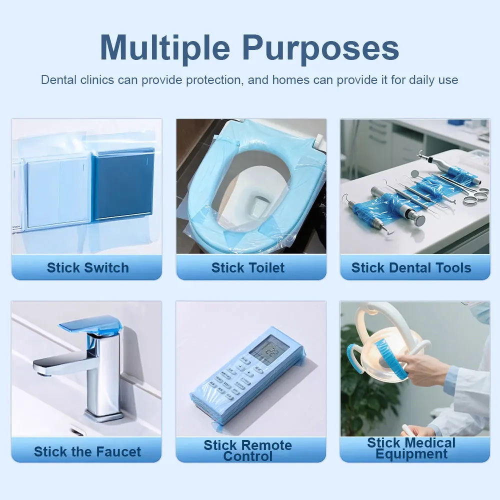 133pcs/roll Dental Barrier Film Covers Plastic Isolation Membrane Anti-fouling Film Adhesive Band dentistry Protect Tape Wrap