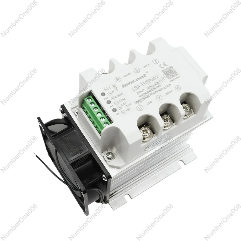 

15A-40A Three-phase AC Voltage Regulating Module With Heat Sink And Fan Power Regulator Thyristor Solid State Relay Dimming