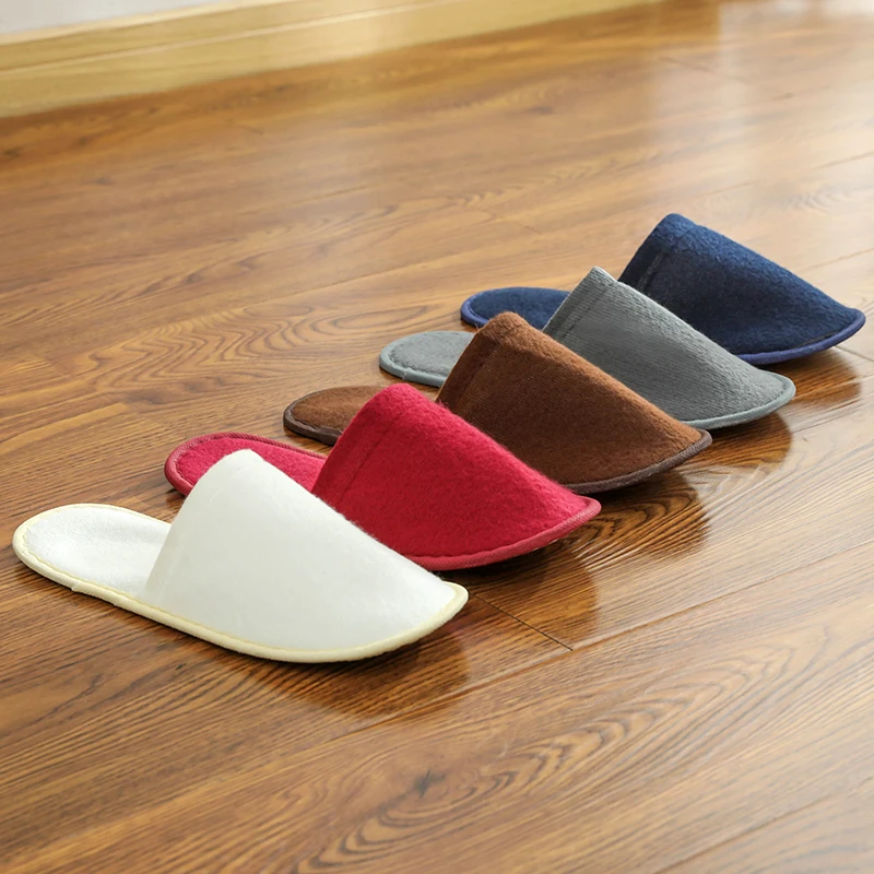 1/2Pairs Disposable Slippers Hotel Travel Slipper Sanitary Party Home Guest Men Women Unisex Closed Toe Shoes Non-slip Slippers