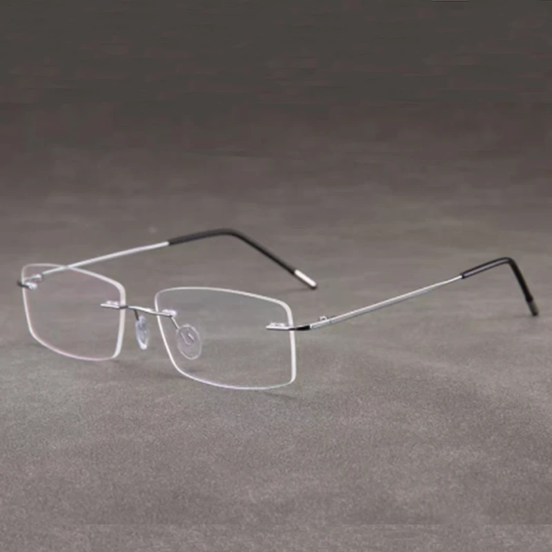 Randlose Lesebrille Männer Vergrößerung Brillen Presbyopie Brille Dioptrien Diamant Schneiden +1,0 Bis +3,5 Blau Licht Blockieren Glas – Detail 4