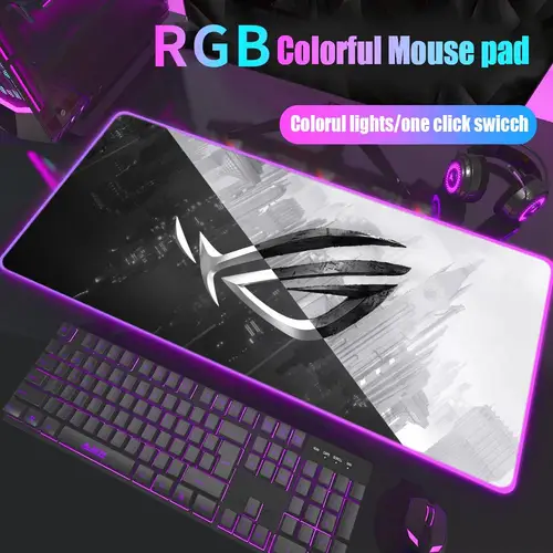 Alfombrilla de ratón ROG ASUS para Gamer, alfombrilla de escritorio Rgb, retroiluminación Led, configuración de alfombrilla de ratón, accesorios para juegos, alfombrilla de escritorio grande con retroiluminación