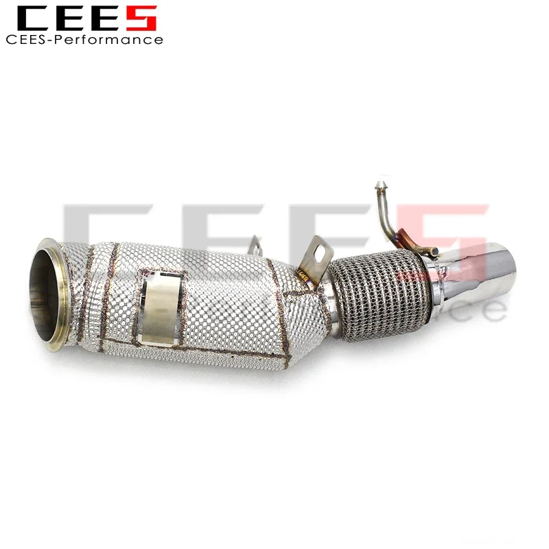 CEES Performance Catted Downpipe For BMW X3/X4 B48 Exhaust with 100 200 300 400 cell cats Stainless 304 Steel Exhaust