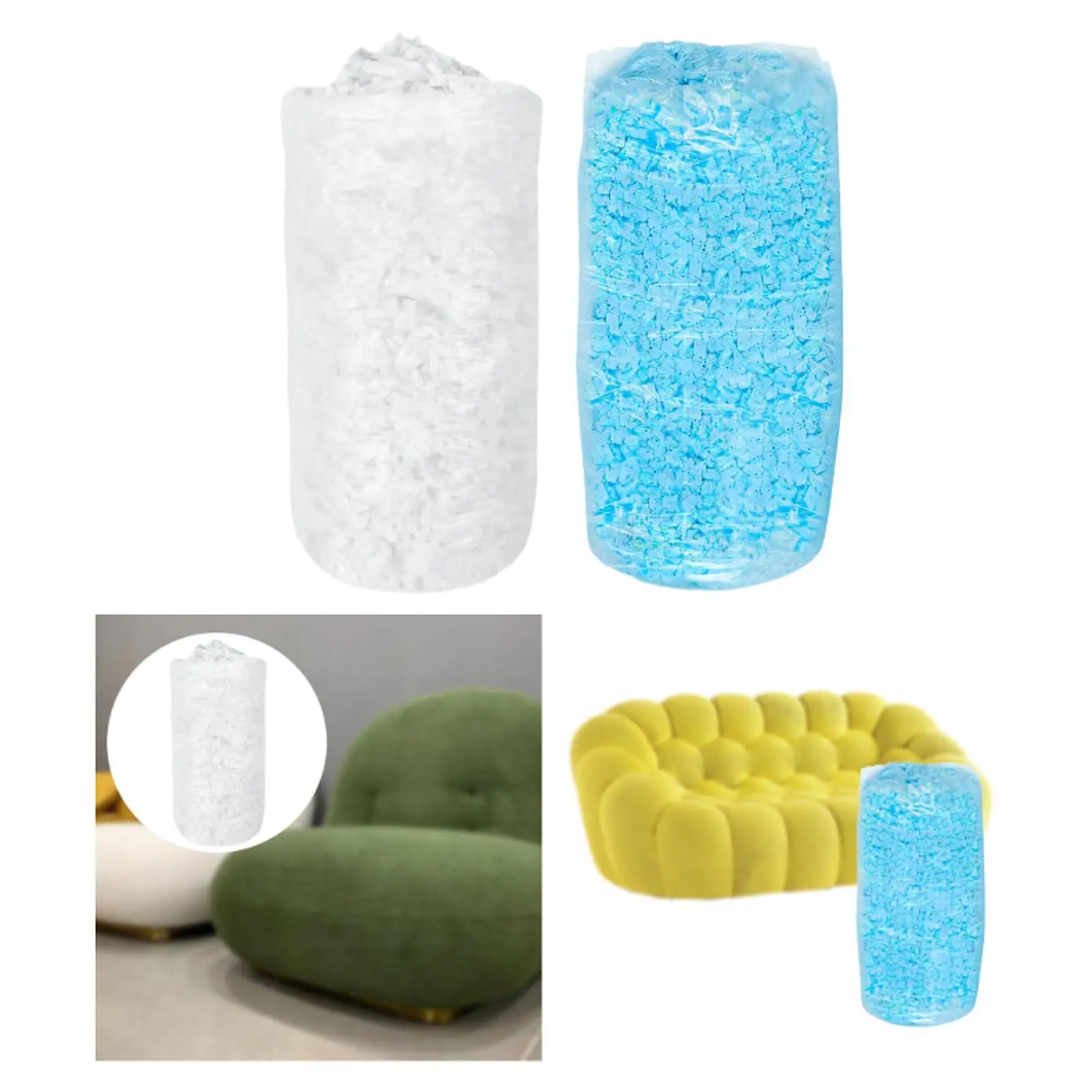 Memory Foam Refill Bean Bag Filler Pillow Stuffing Material Memory Foam Filling for Bean Bag, Stuffed Animals, Couch, Sofa