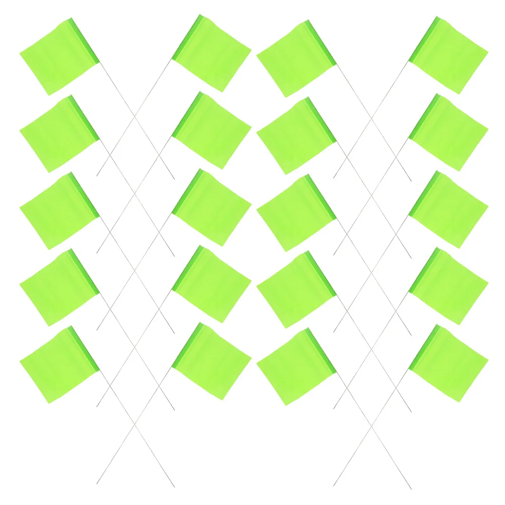 

70Pcs Outdoor Marking Flags Steel Wire Poles for Lawn Irrigation Garden Boundary Property Markers Weather Resistant
