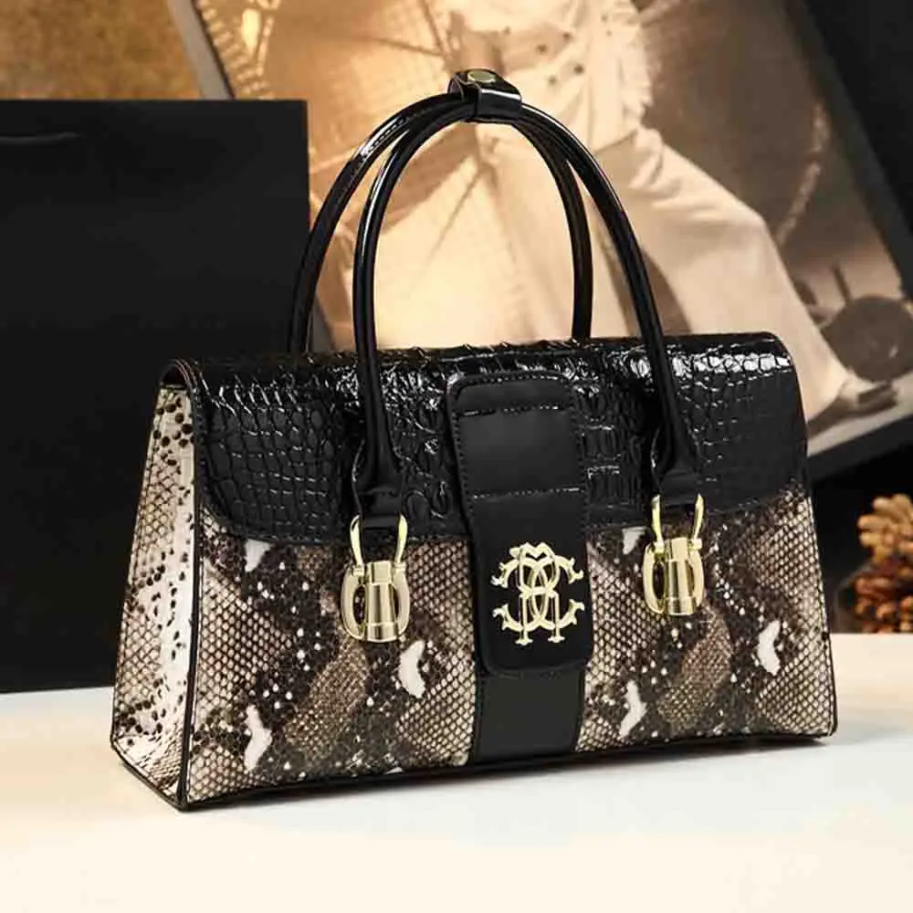 45Fashion Trend Noble Women Handbag Alligator Pattern Luxury Ladies Party Handbag and Purse Elegant Wedding Party Casual Tote