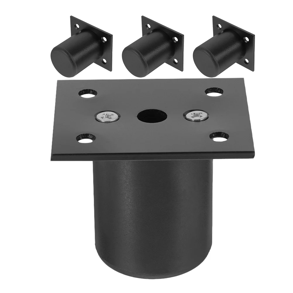 

4pcs Adjustable Aluminum Furniture Feet for Cabinet Sofa Legs 5cm Black Durable Stable Load Bearing Easy Installation