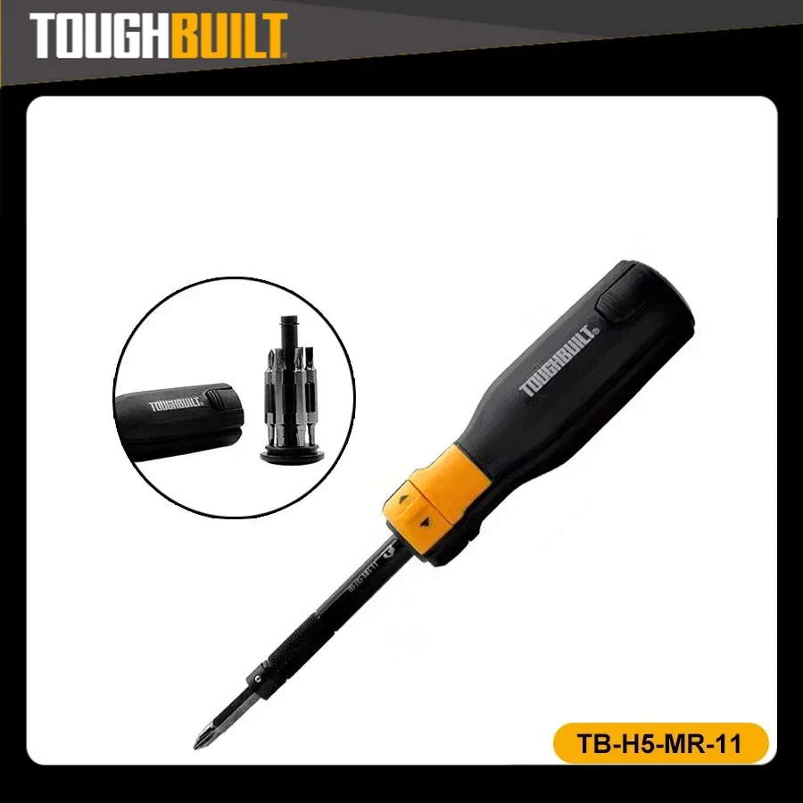 

TOUGHBUILT 7/14-Bit Driver Ratchet Screwdriver Set Screw Driver Hand Tools Made of S2 Steel TB-H5-MR-11 / TB-H5-MR-30