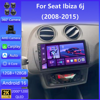 Android Car Radio for Seat Ibiza MK4 6J 2008-2015 Multimedia Player CarPlay Android Auto GPS Bluetooth WIFI Car Head Unit 9inch