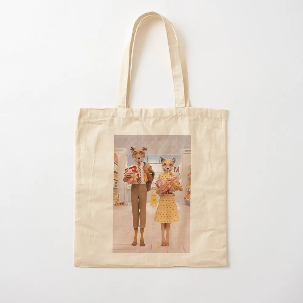 Fantastic Mr. Fox at the grocery store! Tote Bag tote university screen ecological bags Canvas