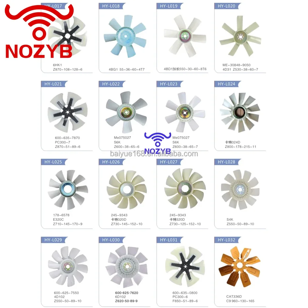 

2026Excavator Parts SK6 3066 engine Fan Blades For Cat 320C Cooling Fan 178-6578 204-0910 245-9343 Factory direct sales