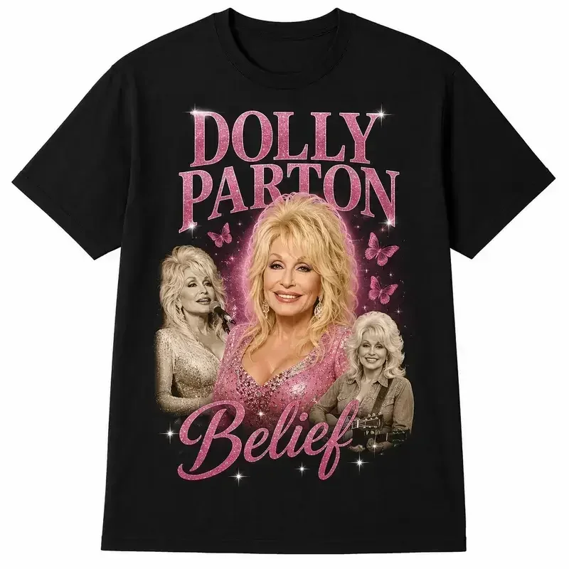 Unisex Dolly Parton Vintage Portrait T Shirt Retro Country Music Singer Graphic Short Sleeve Tee
