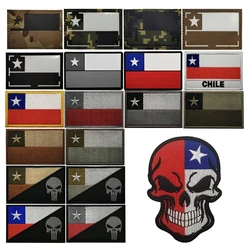 Chile Flag IR Tactical Patch Infrared Applique PVC Rubber Badge Army Armband Backpack Hat Sticker Military Patch for Clothing