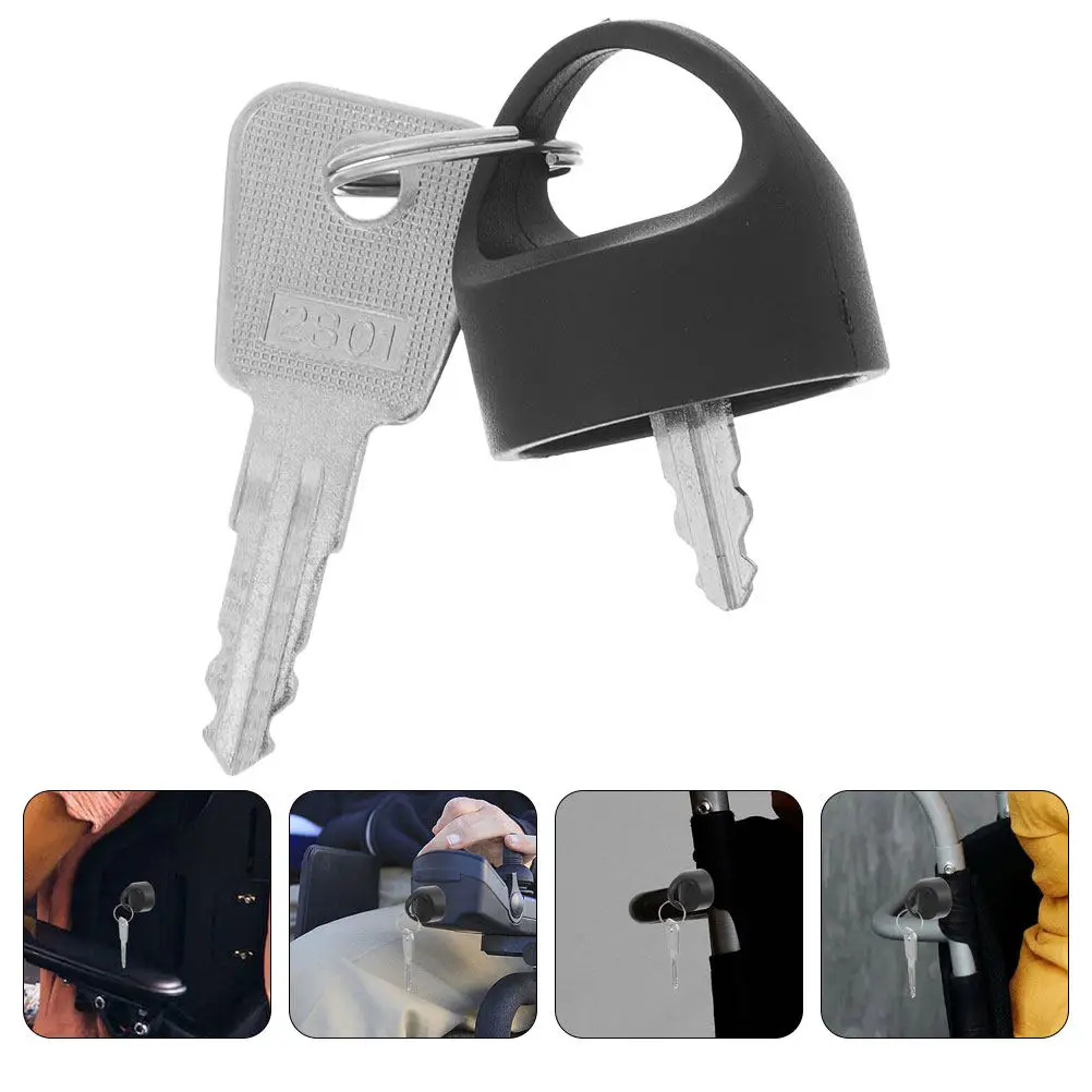 

2Sets Metal Scooter Key Replacement for Electric Wheelchair Senior Mobility Scooter Travel Key